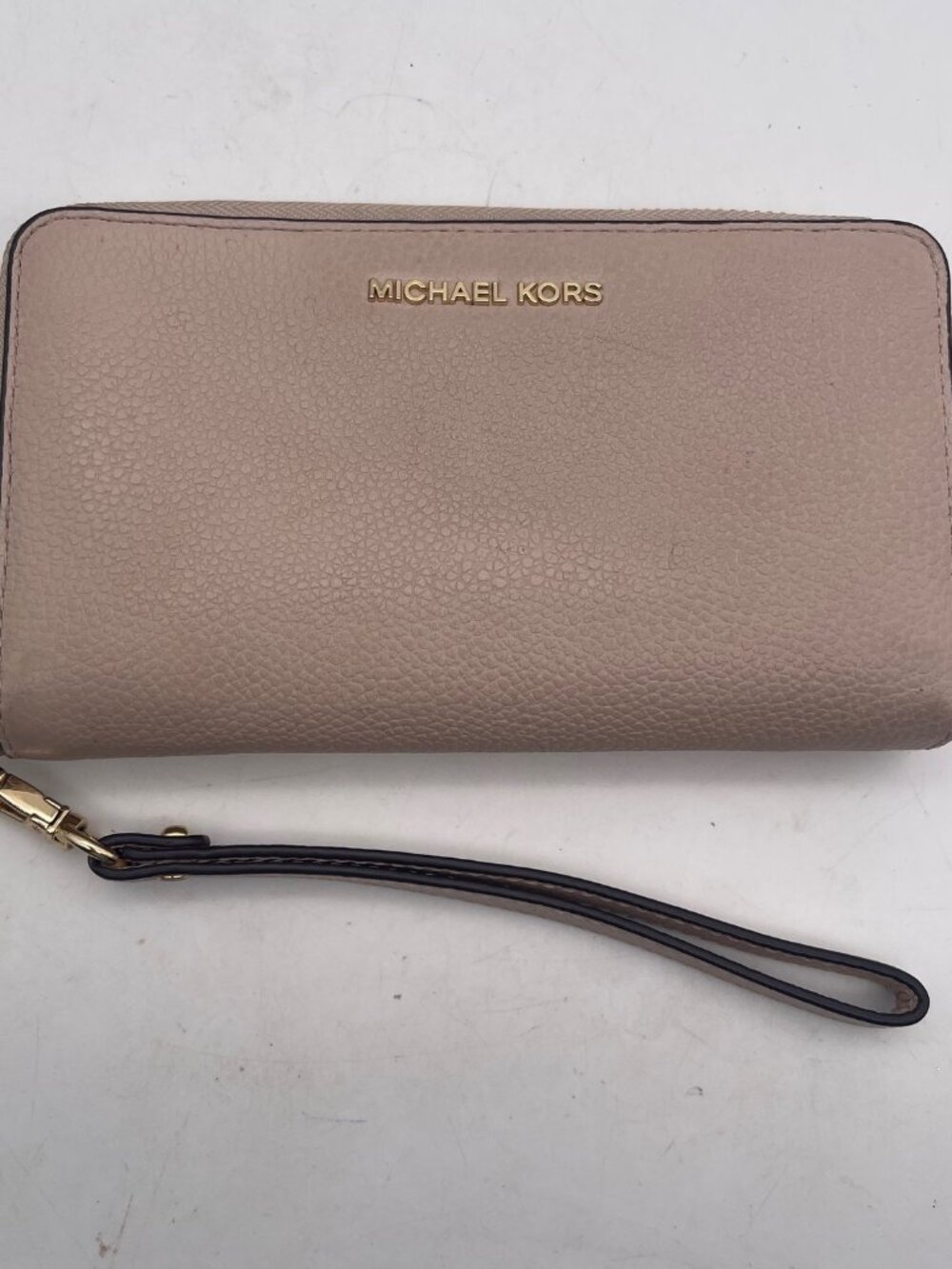 Michael Kors Jet Set Leather Phone Case Wristlet Wallet Blossom Pink T20